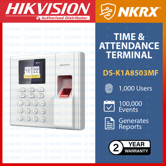 Hikvision DS-K1A8503MF Biometric Attendance | Fingerprint Time Attendance Machine Terminal