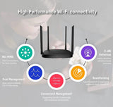 Hikvision DS-3WR12C AC1200 Wireless Router | Beamforming | 5-dBi | Dual Band