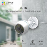 Ezviz Outdoor Wi-Fi Security Smart Camera C3TN 2MP 1080P | IP67 Weatherproof