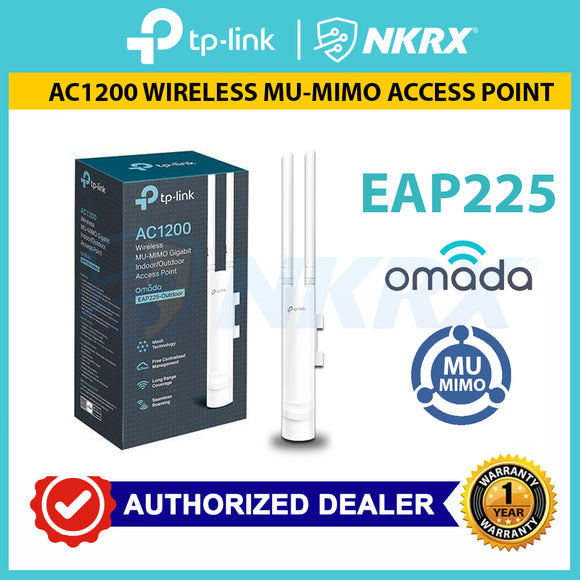 TP-Link EAP225 AC1200 Wireless MU-MIMO Gigabit Indoor/Outdoor Access Point