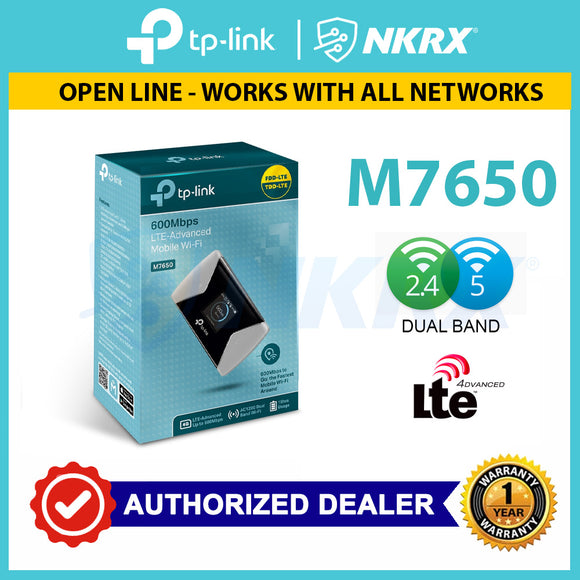 TP-Link M7650 Dual Band 600Mbps 4G LTE Pocket Mobile Wifi