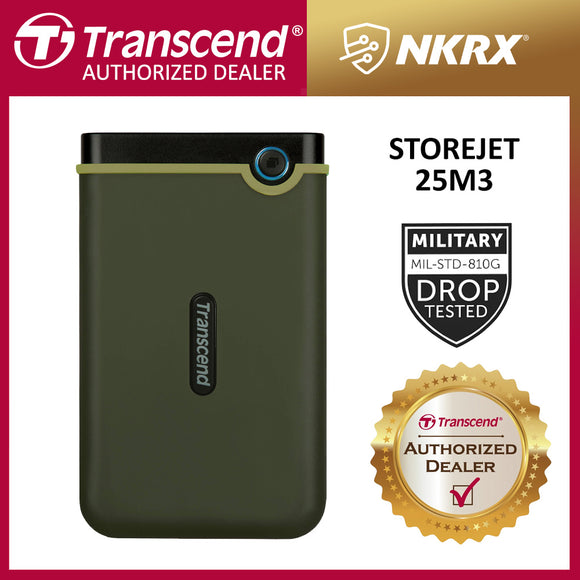 Transcend StoreJet 25M3 USB 3.1 Portable Hard Drive