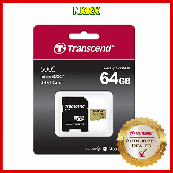 Transcend 500s microSDXC/SDHC card for Drones and Action Cams