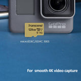 Transcend 500s microSDXC/SDHC card for Drones and Action Cams