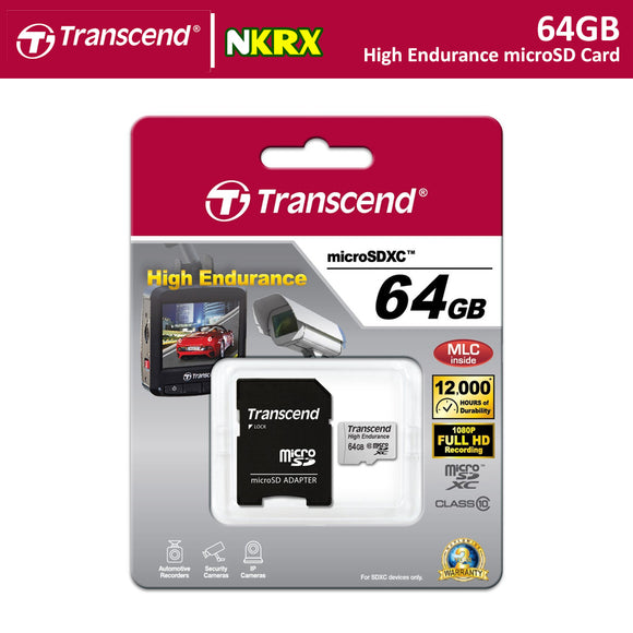 Transcend 64GB MicroSD Card High Endurance